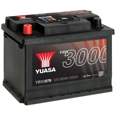   Yuasa 12V 62Ah SMF Battery (YBX3078) -  1