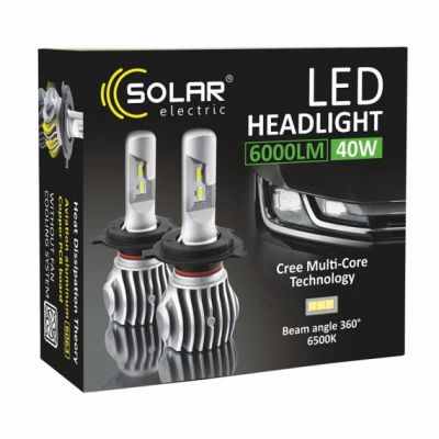  SOLAR H11 CANBUS 12/24V 6500K 6000Lm 50W Cree Chip 1860 (8611) -  4