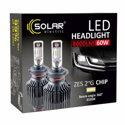  SOLAR H11 12/24V 6500K 8000Lm 60W ZES Chip (8311) -  4