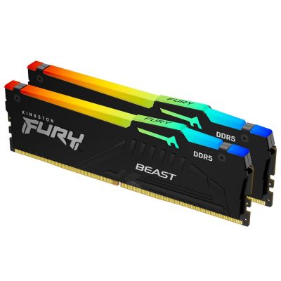  '  ' DDR5 16GB (2x8GB) 4800  FURY Beast RGB Kingston Fury (ex.HyperX) (KF548C38BBAK2-16) -  2