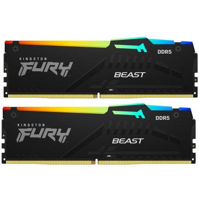  '  ' DDR5 16GB (2x8GB) 4800  FURY Beast RGB Kingston Fury (ex.HyperX) (KF548C38BBAK2-16) -  1