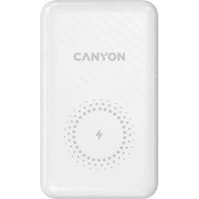   Canyon PB-1001 10000mAh, PD/18W, QC/3.0 +10W Magnet wireless charger, white (CNS-CPB1001W) -  2