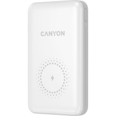   Canyon PB-1001 10000mAh, PD/18W, QC/3.0 +10W Magnet wireless charger, white (CNS-CPB1001W) -  1