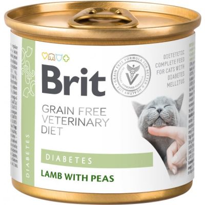    Brit GF VetDiets Cat Cans Diabetes     200  (8595602549832) -  1