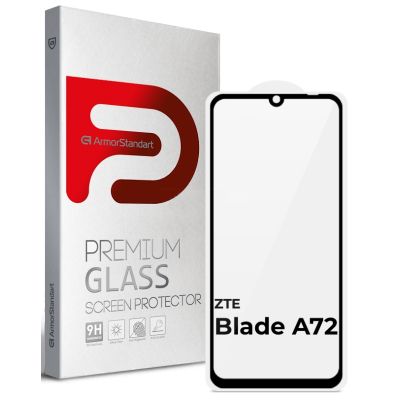   Armorstandart Full Glue ZTE Blade A72 Black (ARM65503) -  1