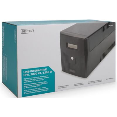 Digitus  Line-Interactive, 2000VA/1200W, LCD, 4xSchuko, RJ45, RS232, USB DN-170076 -  4