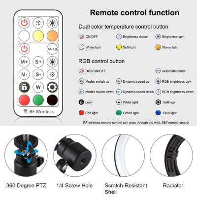   Puluz Ring USB LED lamp PKT3082B 10" + table stand (PKT3082B) -  2