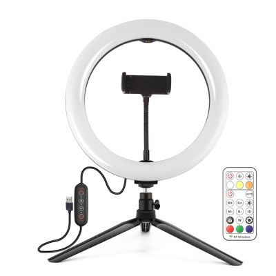   Puluz Ring USB LED lamp PKT3082B 10" + table stand (PKT3082B) -  1