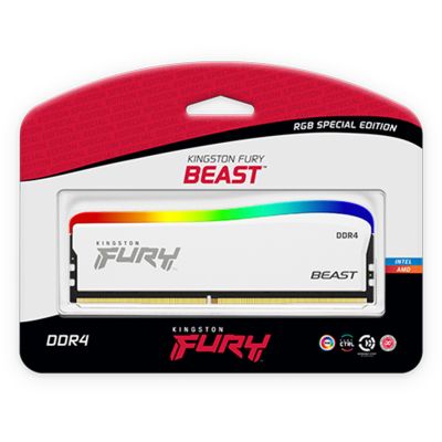     DDR4 16GB 3600 MHz Beast White RGB SE Kingston Fury (ex.HyperX) (KF436C18BWA/16) -  6