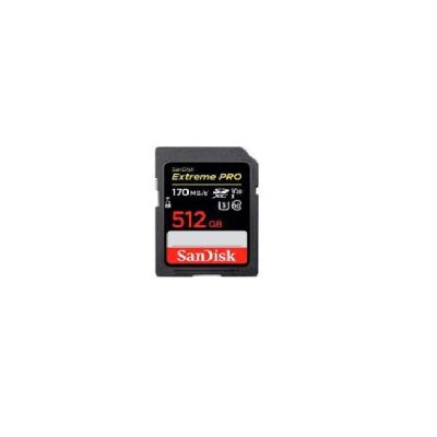  '  ' SanDisk 512GB SD class 10 UHS-I U3 V30 Extreme (SDSDXVV-512G-GNCIN) -  1