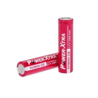  18650 Li-Ion 2200mAh, 3.7V, red Power-Xtra (PX18650-22R / 29749) -  1