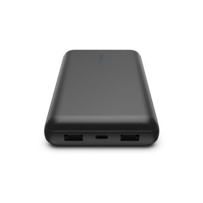   Belkin 20000mAh, USB-C, 2*USB-A, 3A, 6" USB-A to USB-C cable, Black (BPB012BTBK) -  3