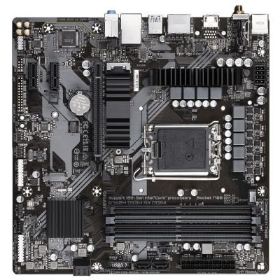   LGA1700, Gigabyte B760M DS3H AX DDR4, B760, 4xDDR4, Int.Video(CPU), 4xSATA3, 2xM.2, 1xPCI-E 16x 4.0, 2xPCI-E 1x 3.0, Realtek 7.1, RTL8125BG, WiFi 6, Bluetooth, 6xUSB3.2/6xUSB2.0, HDMI/2xDP, MicroATX -  5