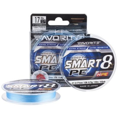  Favorite Smart PE 8x 150 2.5/0.265mm 30lb/16.4kg Sky Blue (1693.10.77) -  1