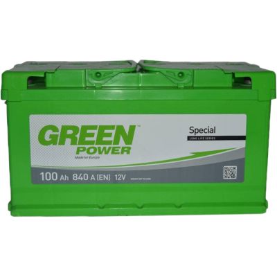   GREEN POWER Standart 100Ah  (-/+) (840EN) (22364) -  1