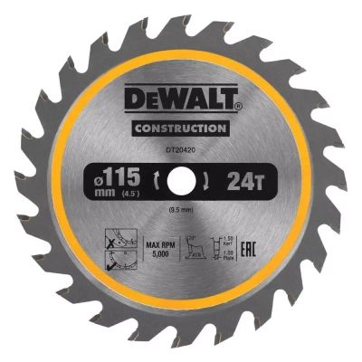   DeWALT , 115  9.5 , 24z, TCT, 5000 / (DT20420) -  1