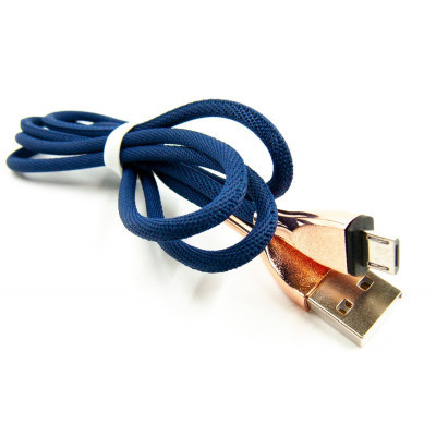   USB 2.0 AM to Micro 5P 1.5m blue Dengos (NTK-M-DL-SET-BLUE) -  2