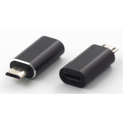  Lightning (female) to microUSB (male) black Dengos (ADP-012) -  1