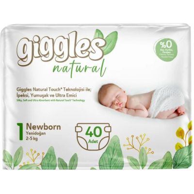 ϳ Giggles Natural 1 Newborn 2-5  40  (8680131206377) -  1