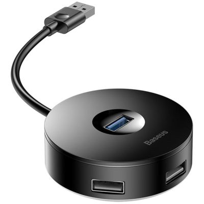  Baseus Round box HUB adapter (USB3.0 to USB3.0*1+USB2.0*3) Black (CAHUB-F01) -  2