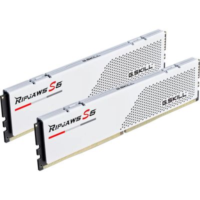  ' DDR5 32GB (2x16GB) 6000 MHz Ripjaws S5 White G.Skill (F5-6000J3238F16GX2-RS5W) -  2