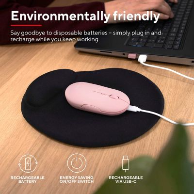  Trust Puck Wireless/Bluetooth Silent Pink (24125) -  12