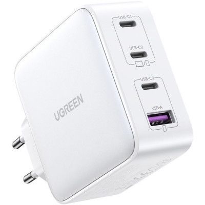   Ugreen Nexode USB-A+3*USB-C 100W GaN Te ch Fast White (CD226/15337) -  2