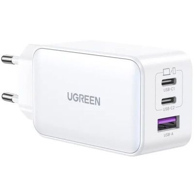   Ugreen USB-A+2*USB-C 65W GaN Tech Fast White (CD224/15334) -  2