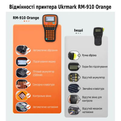   UKRMARK RM-910 Orange,    Brother TZe (900416) -  3