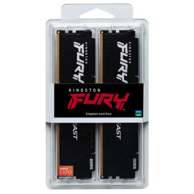     DDR5 16GB (2x8GB) 6000 MHz Beast Kingston Fury (ex.HyperX) (KF560C36BBEK2-16) -  5