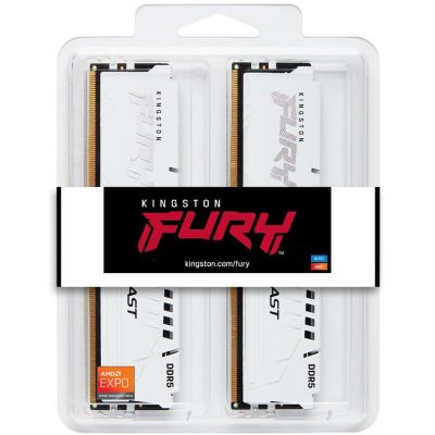  '  ' DDR5 32GB (2x16GB) 5200 MHz Beast EXPO White Kingston Fury (ex.HyperX) (KF552C36BWEK2-32) -  5