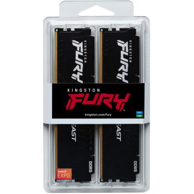  '  ' DDR5 64GB (2x32GB) 5200  Beast Black Kingston Fury (ex.HyperX) (KF552C36BBEK2-64) -  5