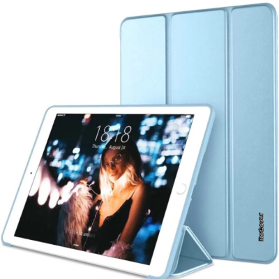    BeCover Tri Fold Soft TPU Silicone Apple iPad 9.7 2017/2018 A1822/A1823/A1893/A1954 Light Blue (708512) -  2