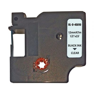     UKRMARK D-45010P-BK/CL,   DYMO 45010 / S0720500,   D1. 12  7. black on transparen (900615) -  1