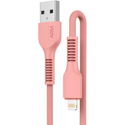   USB 2.0 AM to Lightning 1.0m AR88 2.4A peach Armorstandart (ARM65286) -  1