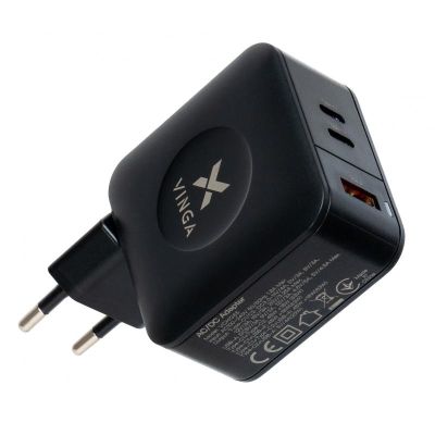   Vinga 65W PD/QC 2xUSB-C+2xUSB-A+2xSchukoF 1.5m CEE7/7 (VCHG2OAC65) -  3