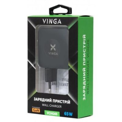   Vinga 65W PD/QC 2xUSB-C+2xUSB-A+2xSchukoF 1.5m CEE7/7 (VCHG2OAC65) -  5