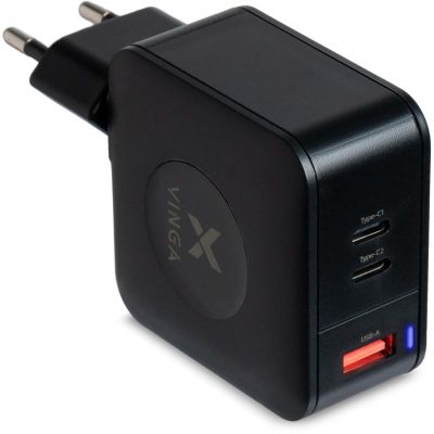   Vinga 65W PD/QC 2xUSB-C+2xUSB-A+2xSchukoF 1.5m CEE7/7 (VCHG2OAC65) -  1