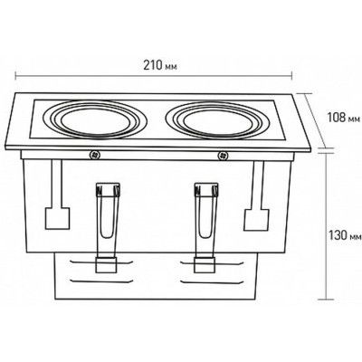   Eurolamp LED GU10x2 black (LHK2-LED-GU10(black)) -  3