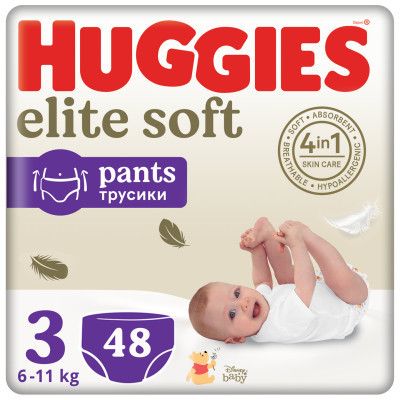  Huggies Elite Soft 3 (6-11 ) Mega 48  (5029053549293) -  1