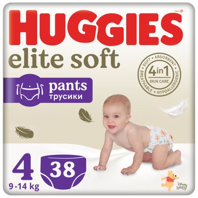  Huggies Elite Soft 4 (9-14 ) Mega 38  (5029053549323) -  1