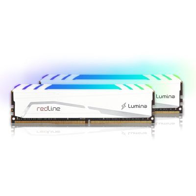     DDR4 16GB (2x8GB) 3600 MHz Redline Lumina RGB White Mushkin (MLB4C360JNNM8GX2) -  2