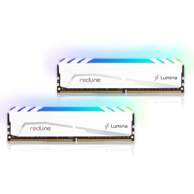     DDR4 16GB (2x8GB) 3600 MHz Redline Lumina RGB White Mushkin (MLB4C360JNNM8GX2) -  1