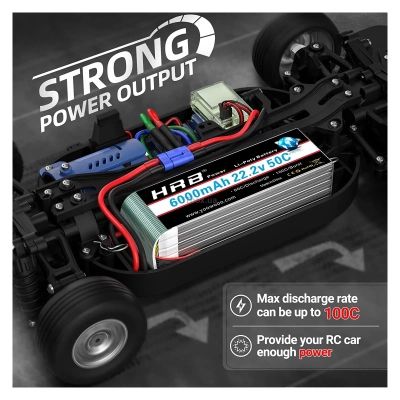    HRB_ Lipo 6s 22.2V 6000mAh 50C Battery XT60 Plug (HR-6000MAH-6S-50C-XT60) -  2