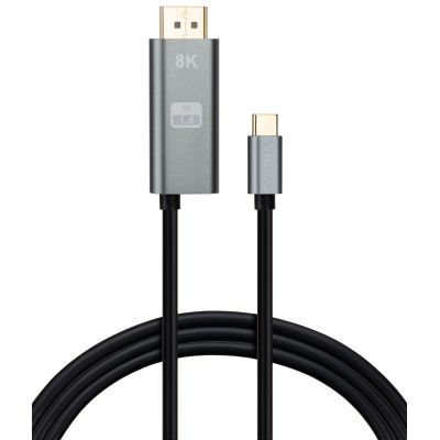   USB-C to DisplayPort 1.5m v1.4 8K60Hz PD 100W port Vinga (VCPVCCD1415PD) -  1