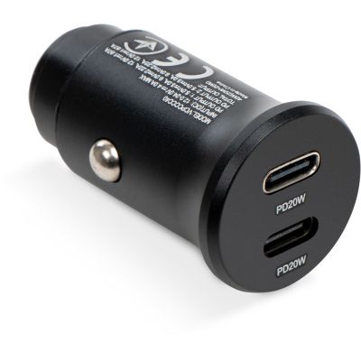   Vinga 40W PD 2xUSB-C (20W+20W) Car Charger (VCPCCCC40) -  1