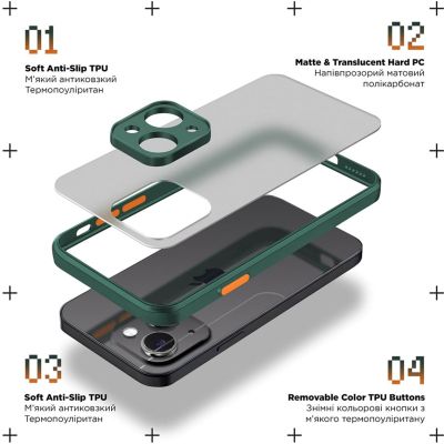     Armorstandart Frosted Matte Xiaomi Redmi 12 4G Dark Green (ARM68552) -  2