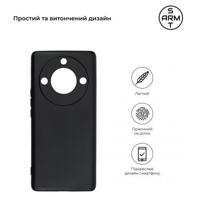     Armorstandart Matte Slim Fit Honor Magic5 Lite Camera cover Black (ARM69395) -  3