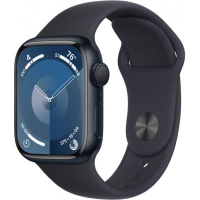 - Apple Watch Series 9 GPS 45mm Midnight Aluminium Case with Midnight Sport Band - S/M (MR993QP/A) -  1