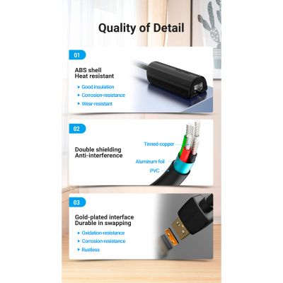  USB 2.0 to Ethernet RJ45 100Mb Vention (CEGBB) -  10